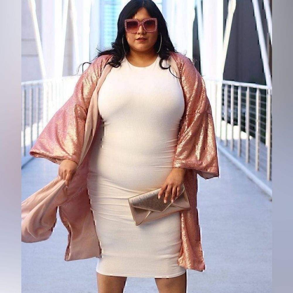 NWT Plus Rose Gold Sequin Duster (Gorgeous !) 18-20 size